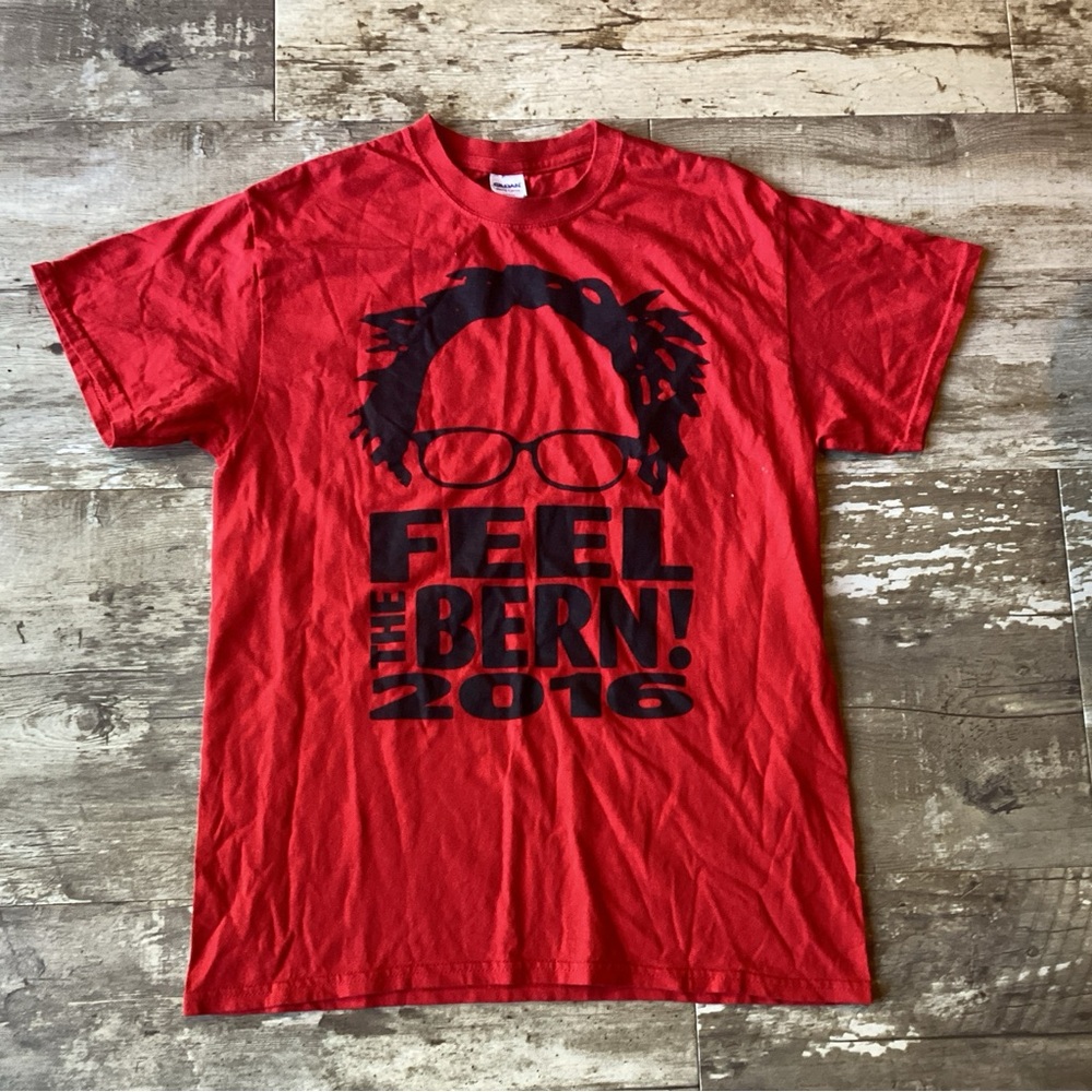 Bernie Sanders - “Feel The Bern” 2016 Red Shirt Adult Medium